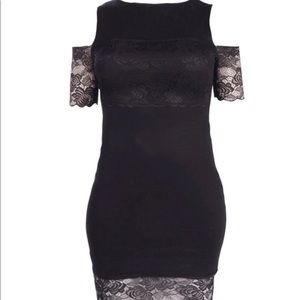 Boohoo Plus Jenna Lace Detail Bodycon Dress